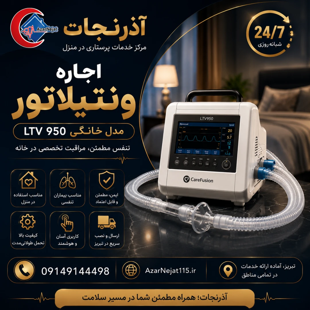 اجاره ونتیلاتور خانگی مدل LTV 950 در منزل در تبریز با ارسال و نصب سریع توسط هلدینگ سلامت آذرنجات