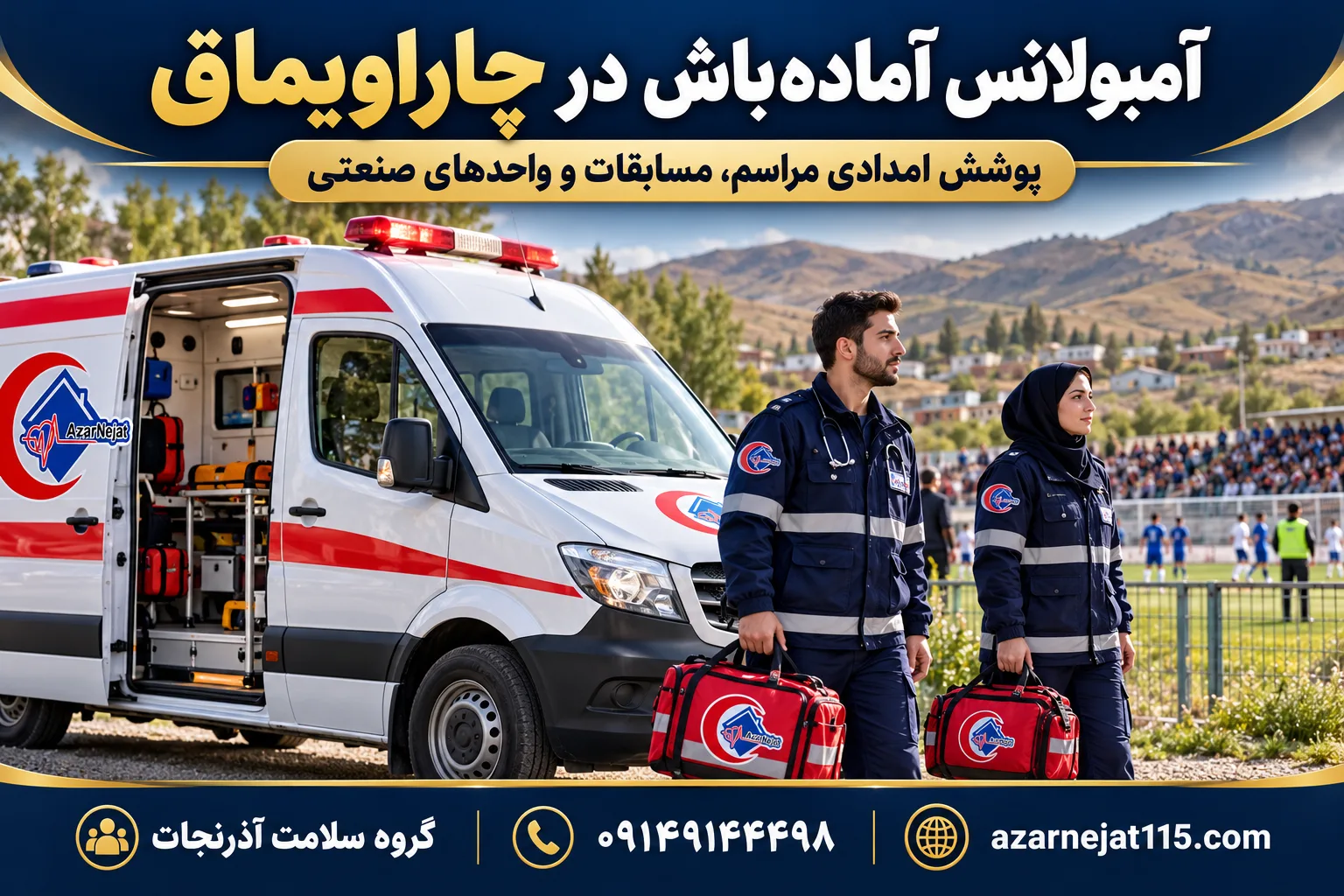 آمبولانس آمادهباش در چاراویماق؛ پوشش امدادی مراسم، مسابقات و واحدهای صنعتی