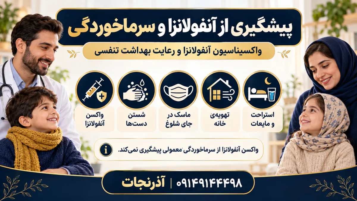 پیشگیری از آنفولانزا و سرماخوردگی با واکسن، شستن دست و ماسک