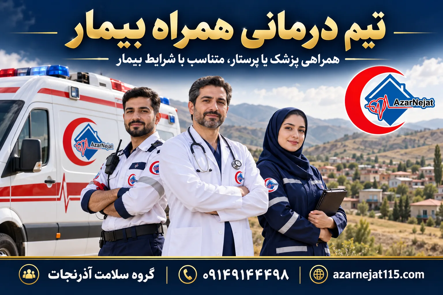 تیم درمانی همراه بیمار در چاراویماق؛ همراهی پزشک یا پرستار متناسب با شرایط بیمار