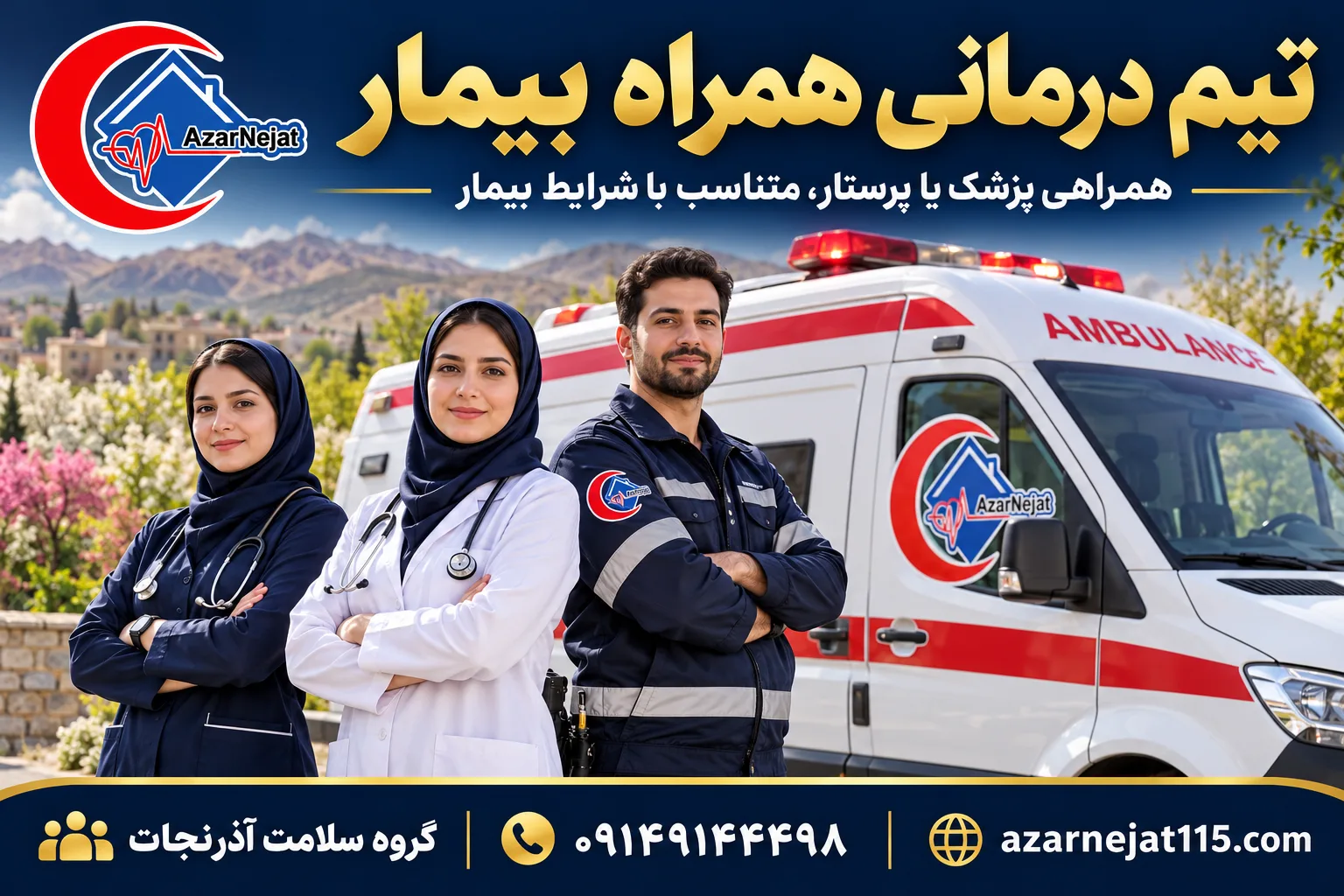 تیم درمانی همراه بیمار در اسکو؛ همراهی پزشک یا پرستار متناسب با شرایط بیمار